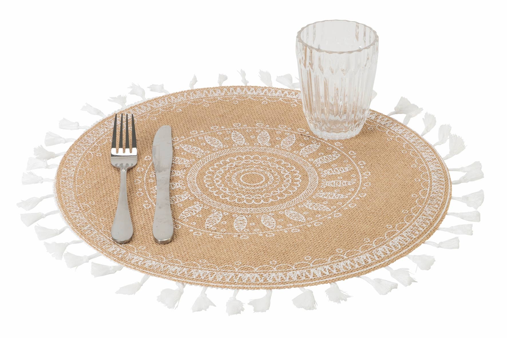 VdE Tivoli 1996 – Engroshandel Dækkeserviet – Hvide runde dækkeservietter i jute, 3 assorterede7