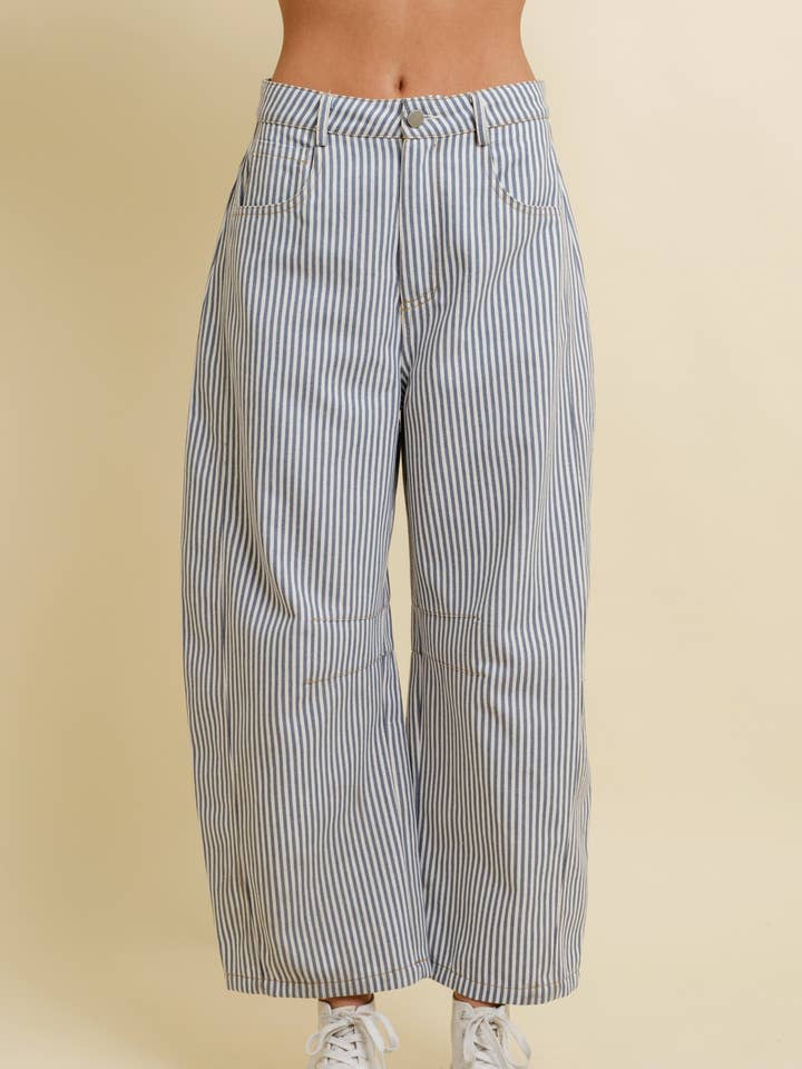 CP18327 - STRIPED BARREL PANTS for wholesale by Cloud Ten