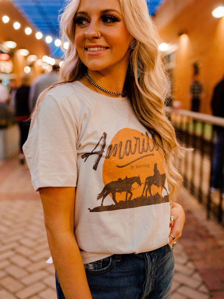 Amarillo by Mornin' Western Graphic Tee for wholesale by Wild Junkie