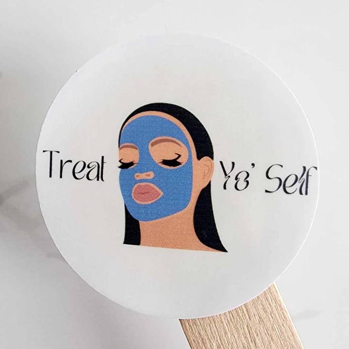 Treat Yo' Self Vinyl Sticker Decal for wholesale by Jane Unbound