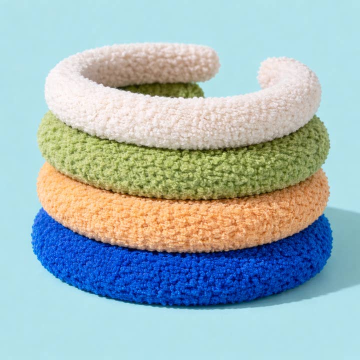 *ON SALE* Padded Headband - Sherpa - Thea - Assorted Colors for wholesale by Taylor Elliott Designs