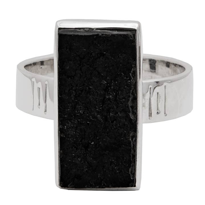 Esprit Creations - Wholesale Single Stone/Solitaire Ring - Black Tourmaline Titan Unisex Ring