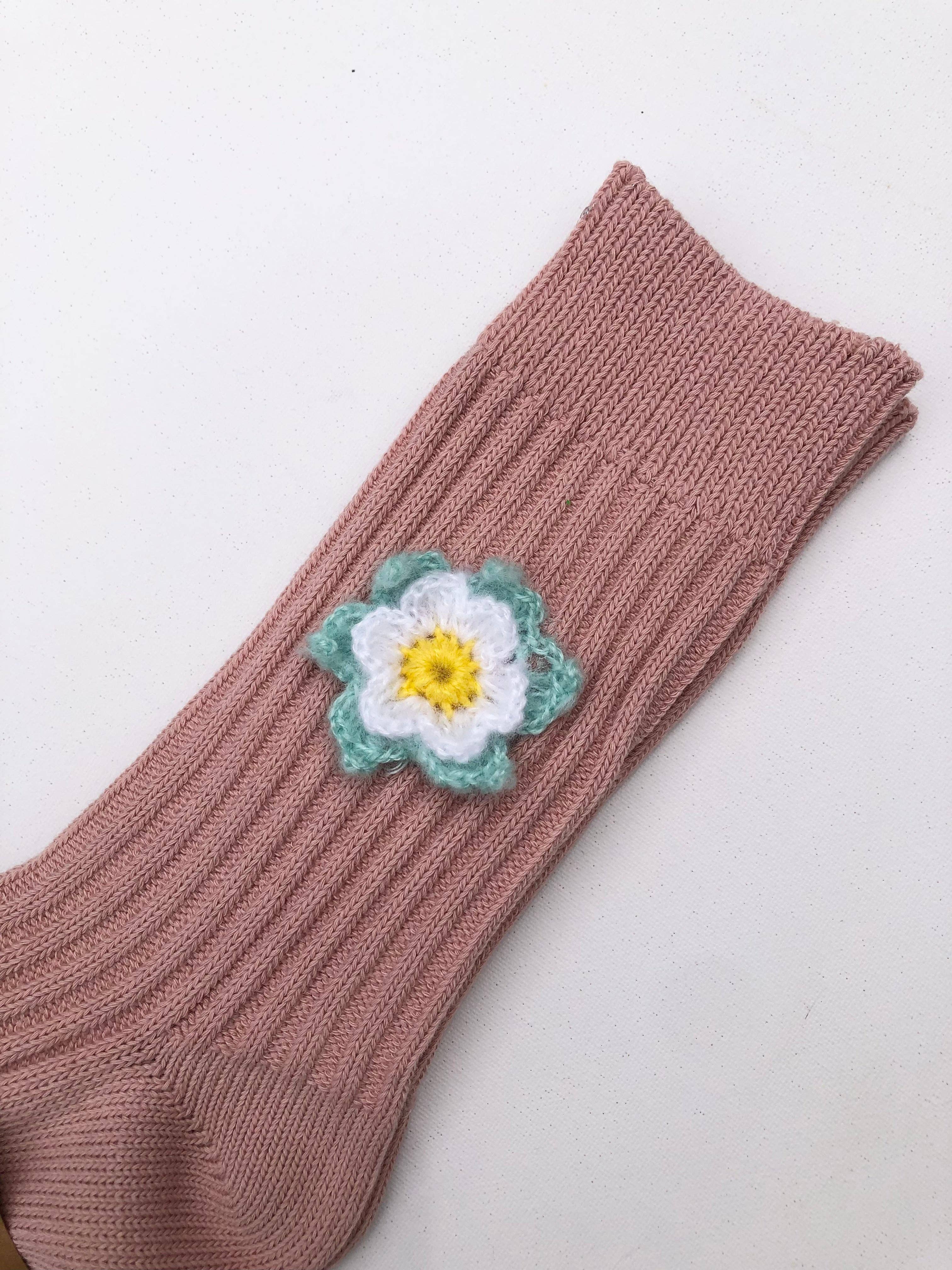 Billy Bamboo - Wholesale Socks - Women's - CROCHET DAFFODILS COTTON SOCKS8