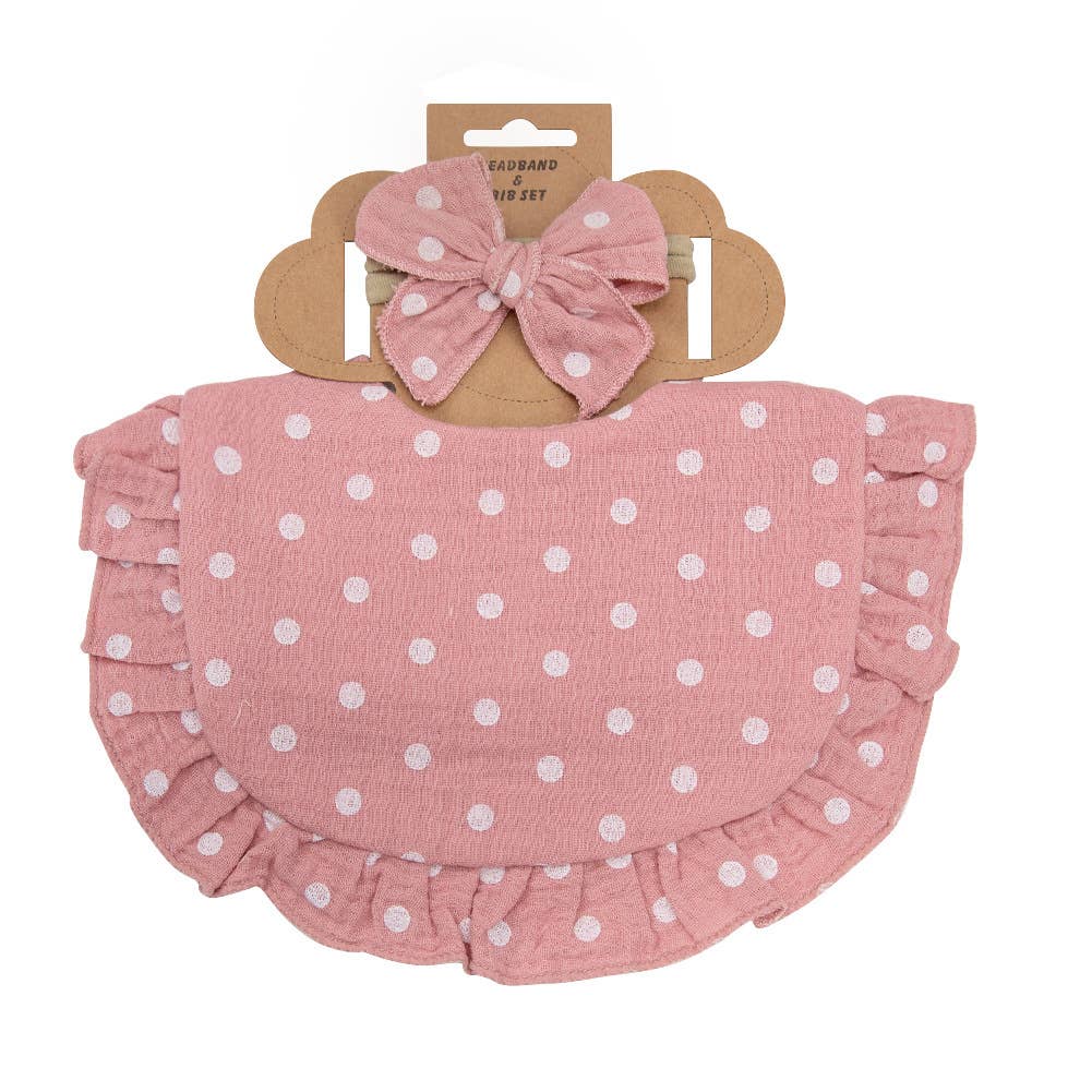Little Trendy - Vente Bavoir - bébés - Ensembles de bavoirs et de bandeaux en dentelle à volants en coton floral pour bébé13
