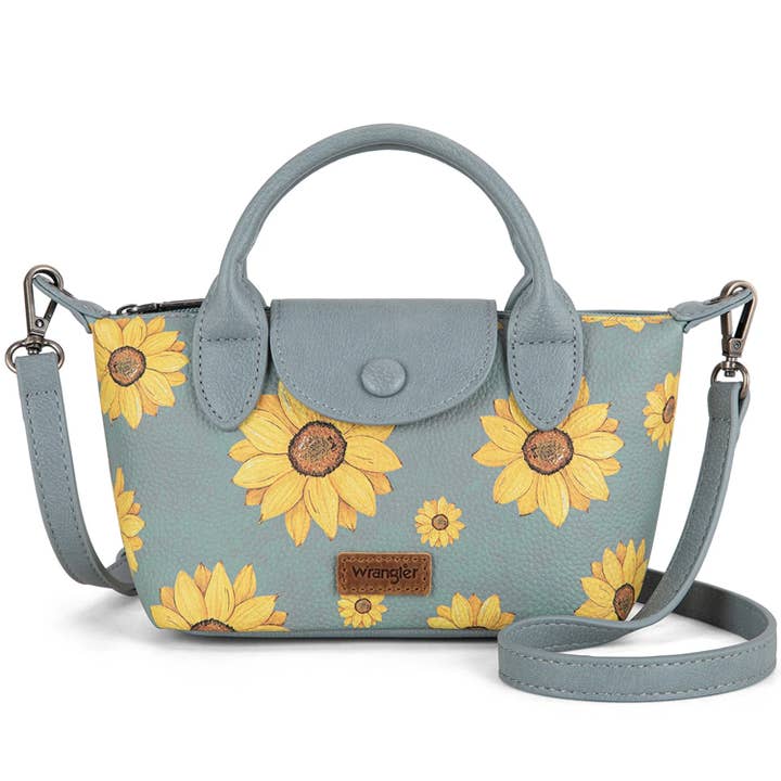 Cedar Hill Country Market - Wholesale Crossbody Bag - Women's - Sunflower Print Mini Top Handle Crossbody