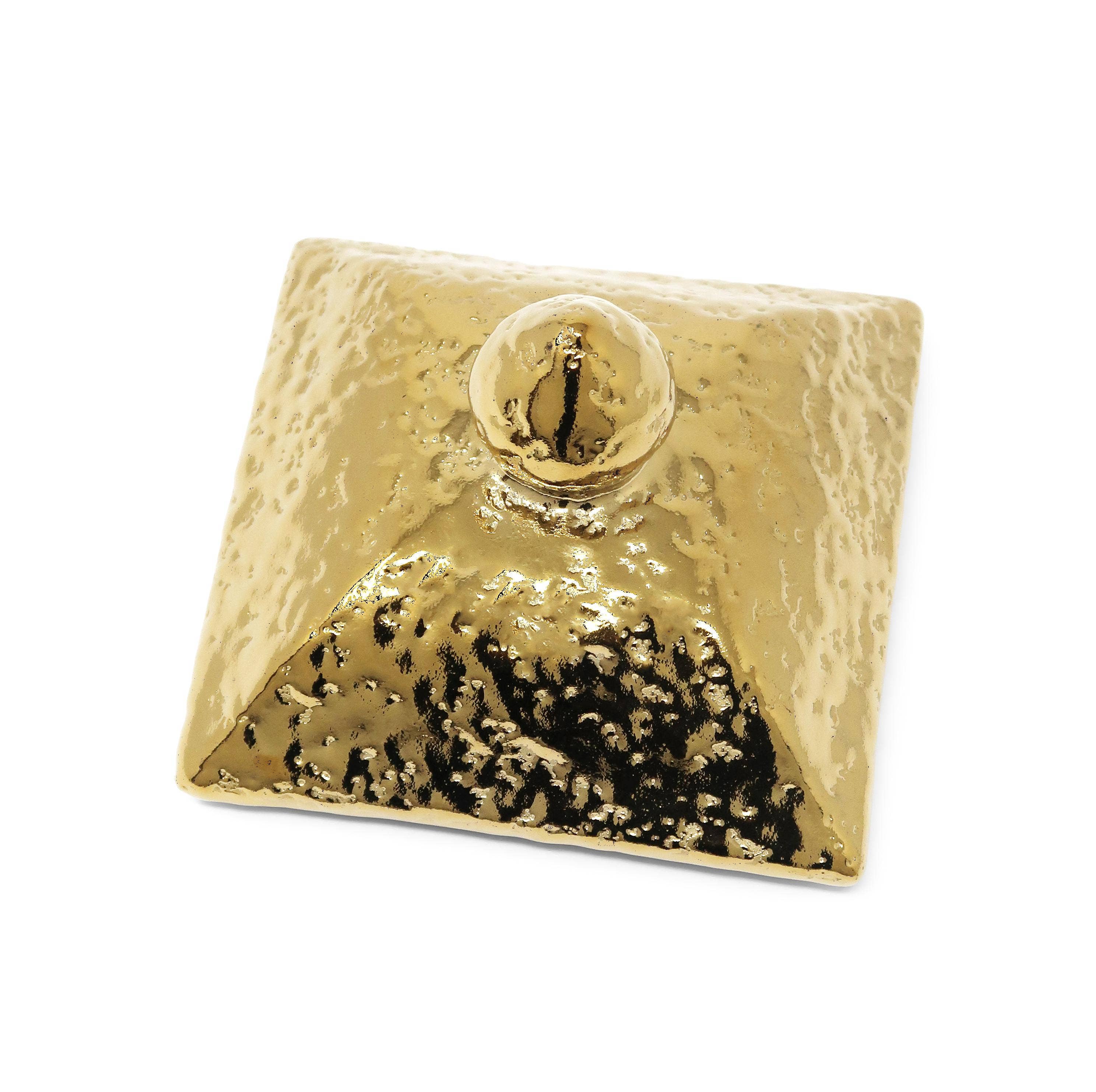 VIVIENCE – Großhandel Dekogläser – Ingwerglas aus gehämmertem Gold2