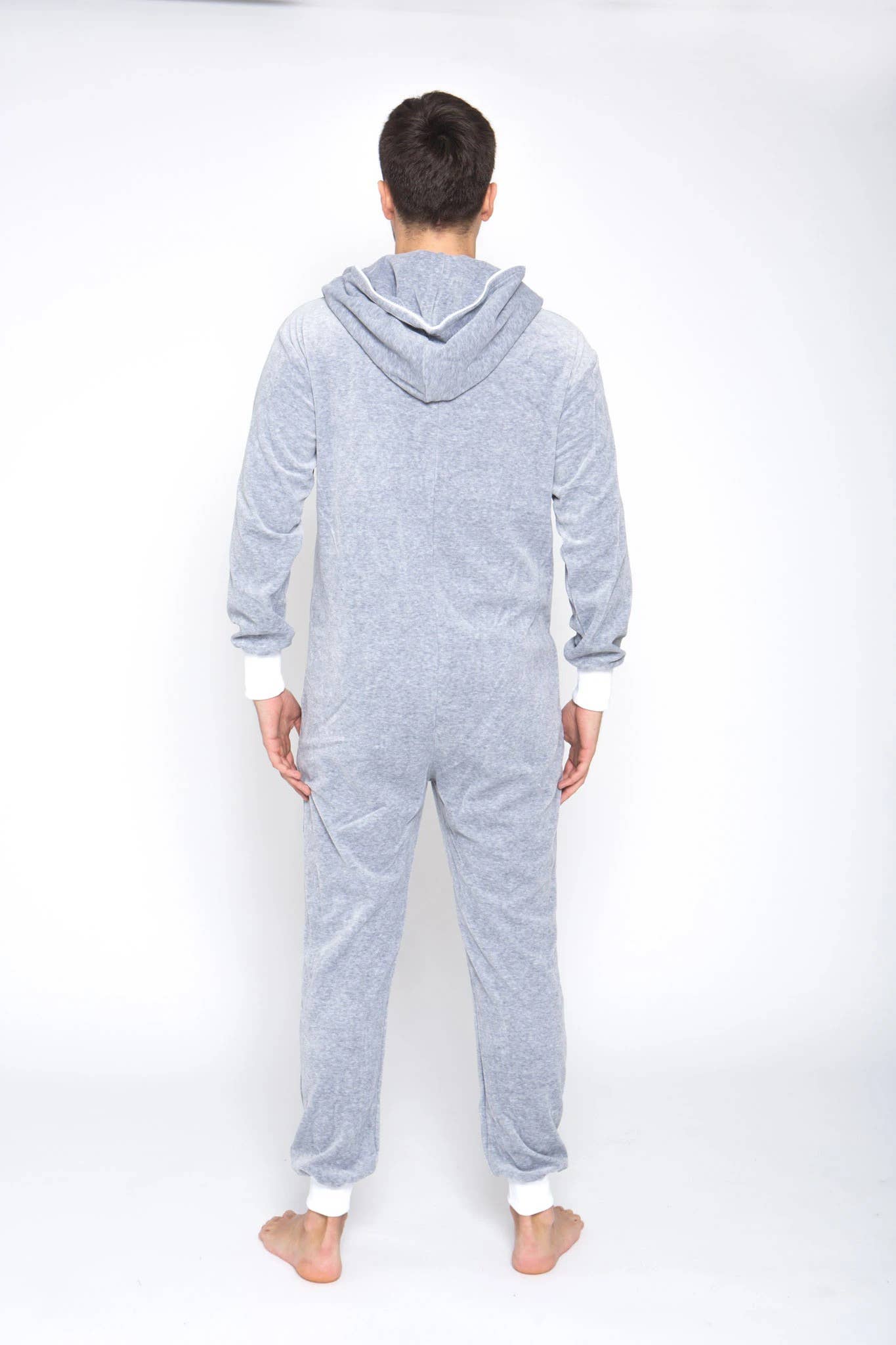 Sofa Killer – Engroshandel Onesie - Herre – Lysegrå Farve Sommer Velours Mænd Onesie1