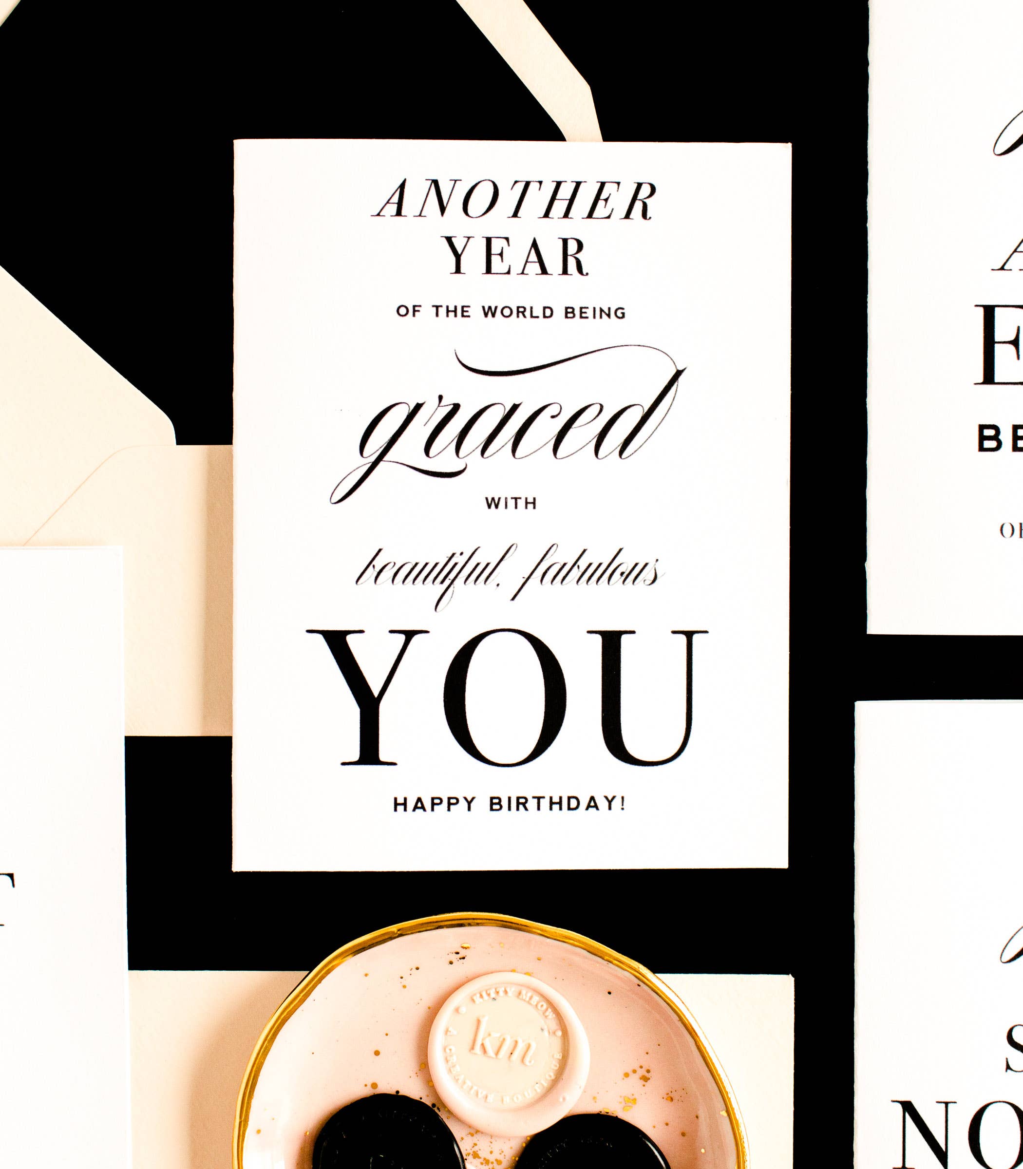 Kitty Meow Boutique - Wholesale Birthday Card - Another Year Graced, Sentimental Birthday Greeting Card Her1