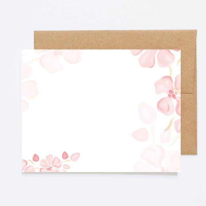 Pink Orchids - Box Set/Flat Note Cards for wholesale by Shortpockets