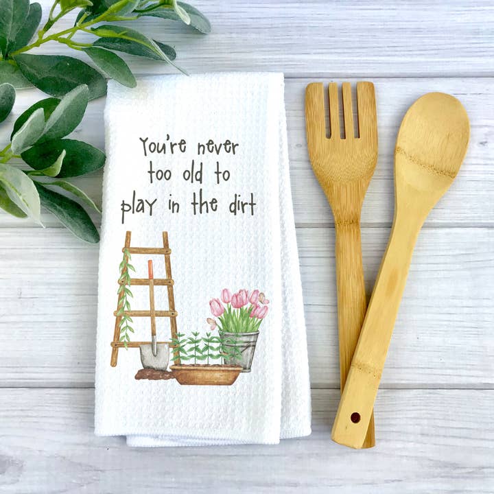 Gardening Spring Flowers Plants Towel Kitchen Decor Floral for wholesale by Canary Road