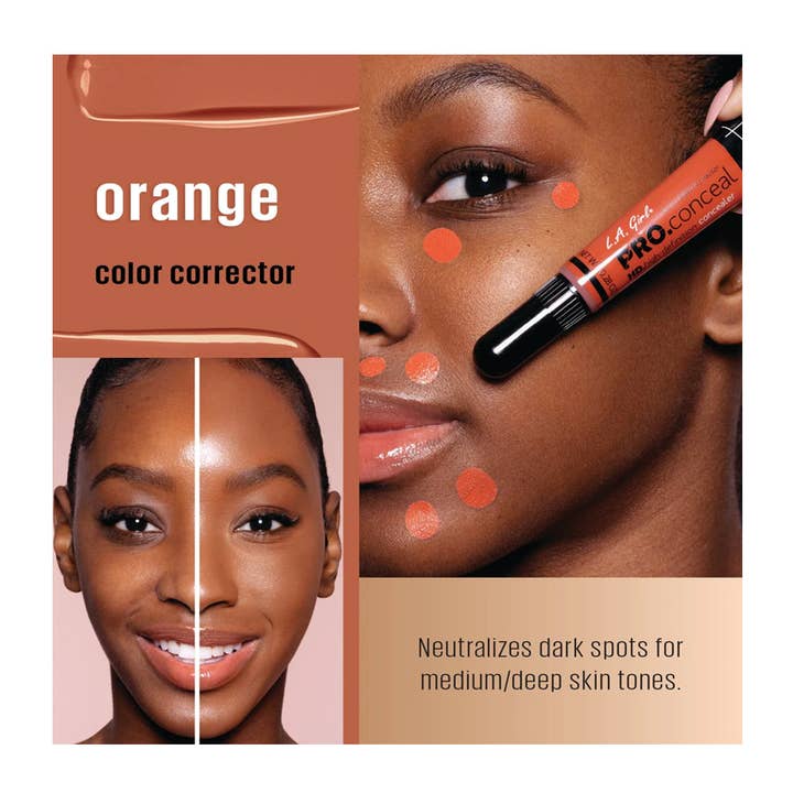 PINEAPPLE Beauty - Wholesale Face Concealer - LA Girl GC990 HD Pro Conceal Orange Color Corrector - 3pc