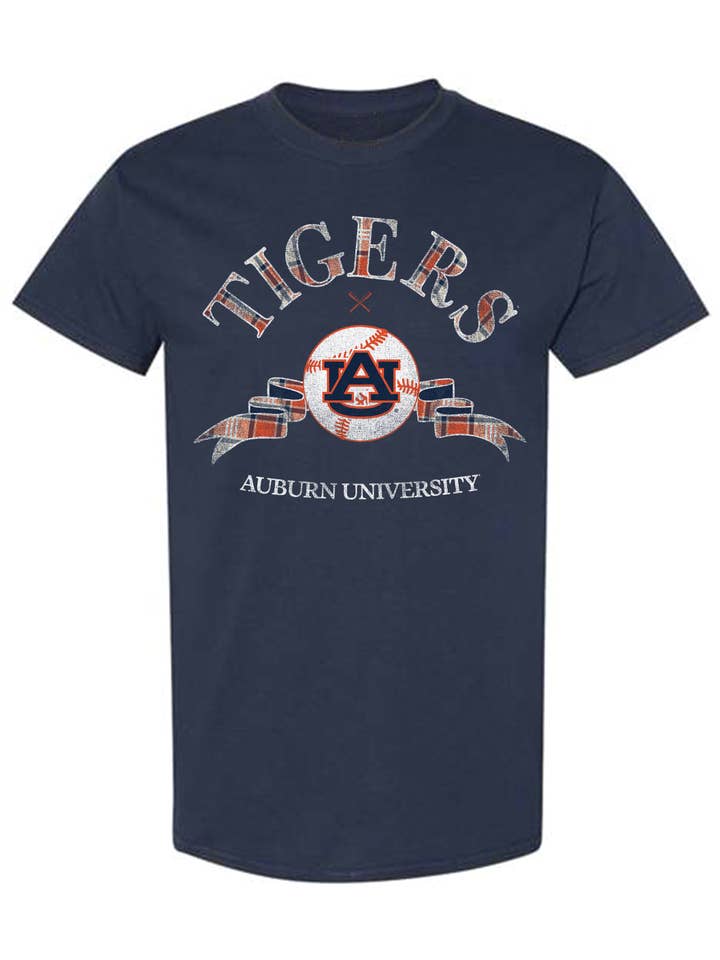 Auburn Tigers Heritage Baseball Navy Comfort Colors Tee for wholesale by LivyLu