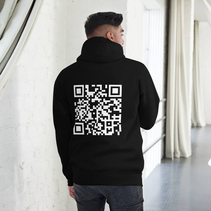 Scan This Shirt – wholesale Hoodie – Unisex – Custom Message QR Hoodie2