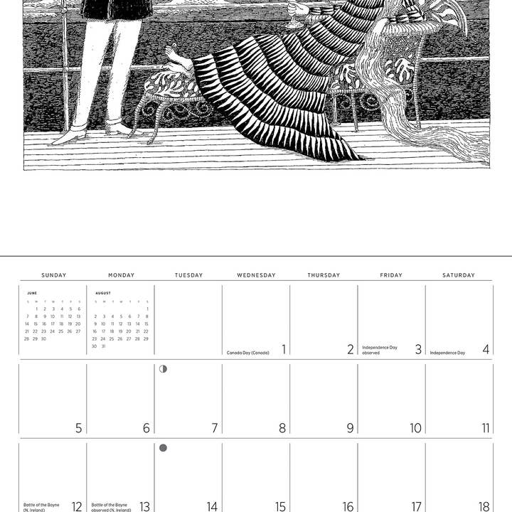 Pomegranate - Wholesale Calendar - Edward Gorey 2026 Wall Calendar3