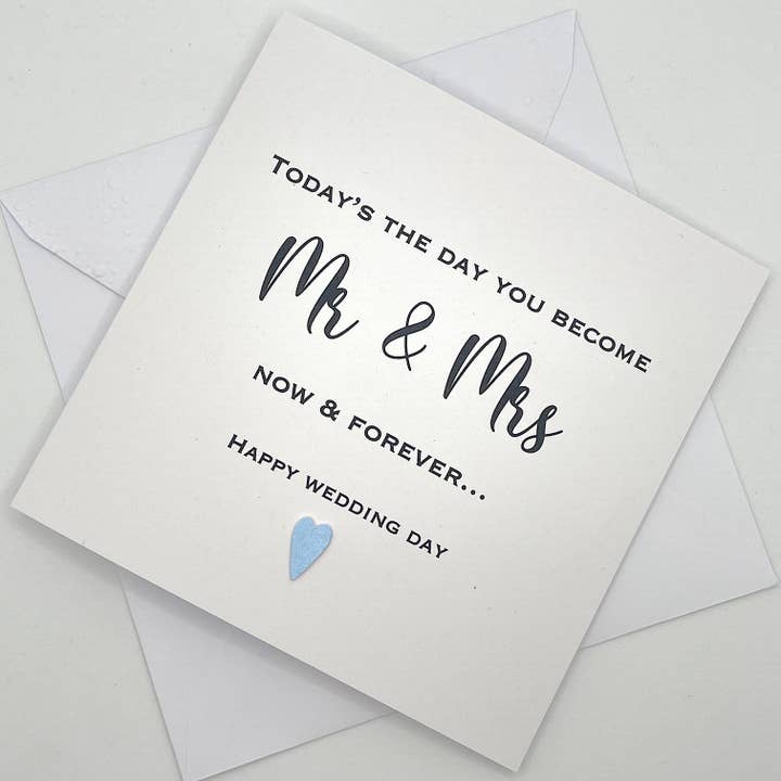 Wedding Day Card. Mr & Mrs, Mrs & Mrs, Mr & Mr for wholesale by Looks Inviting