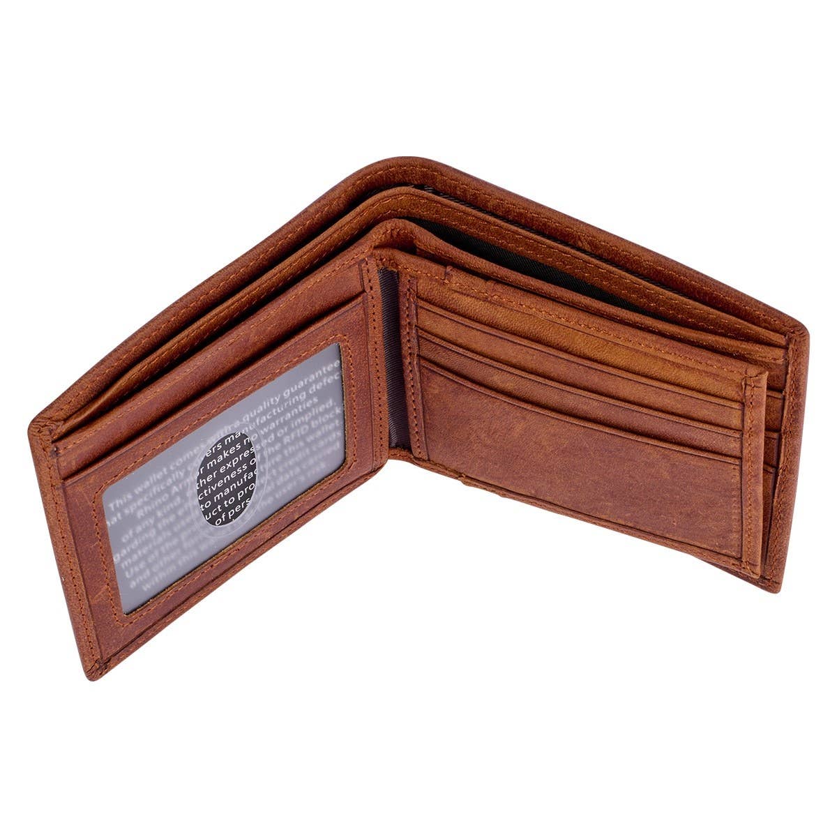 Christian Art Gifts - Wholesale Wallet - Men's - Genuine Leather Wallet Rhino Armor Lt Brown4