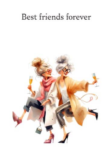Cartolina sostenibile best friends forever per la vendita all'ingrosso da parte di Mookstories