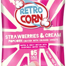 Retrocorn – wholesale Popcorn – Retrocorn Jordgubbar och Grädde 12 x 90g