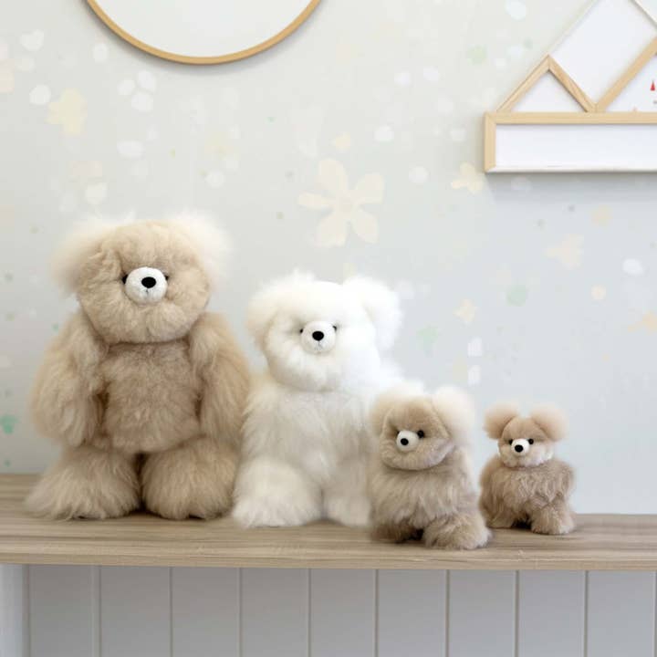 10" Small Alpaca Stuffed Animal - Bear for wholesale by Shupaca Alpaca