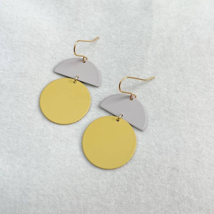 Orla Earrings - Mustard & Putty for wholesale by Jack & Freda