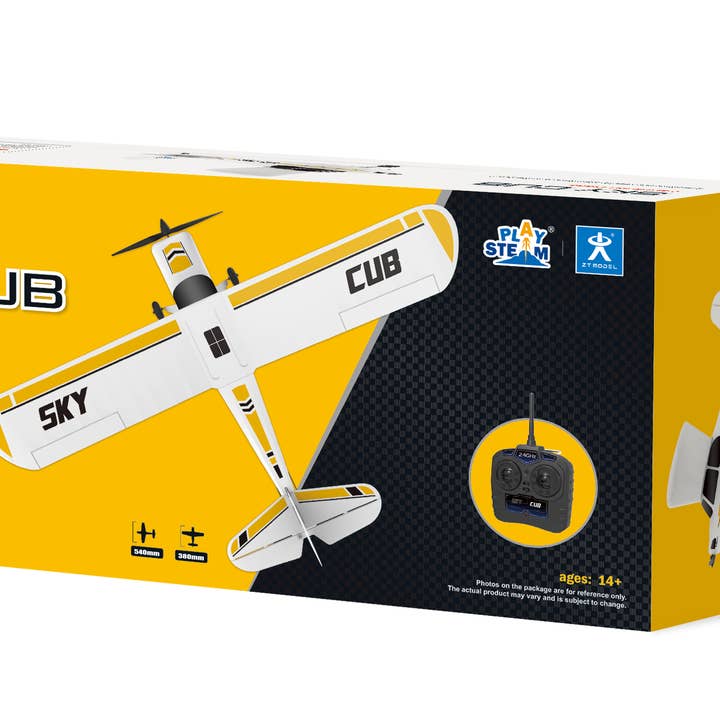 PlaySTEM - Vente Avion miniature – enfant - Avion d'entraînement RC Sky Cub RTF 2,4 GHz