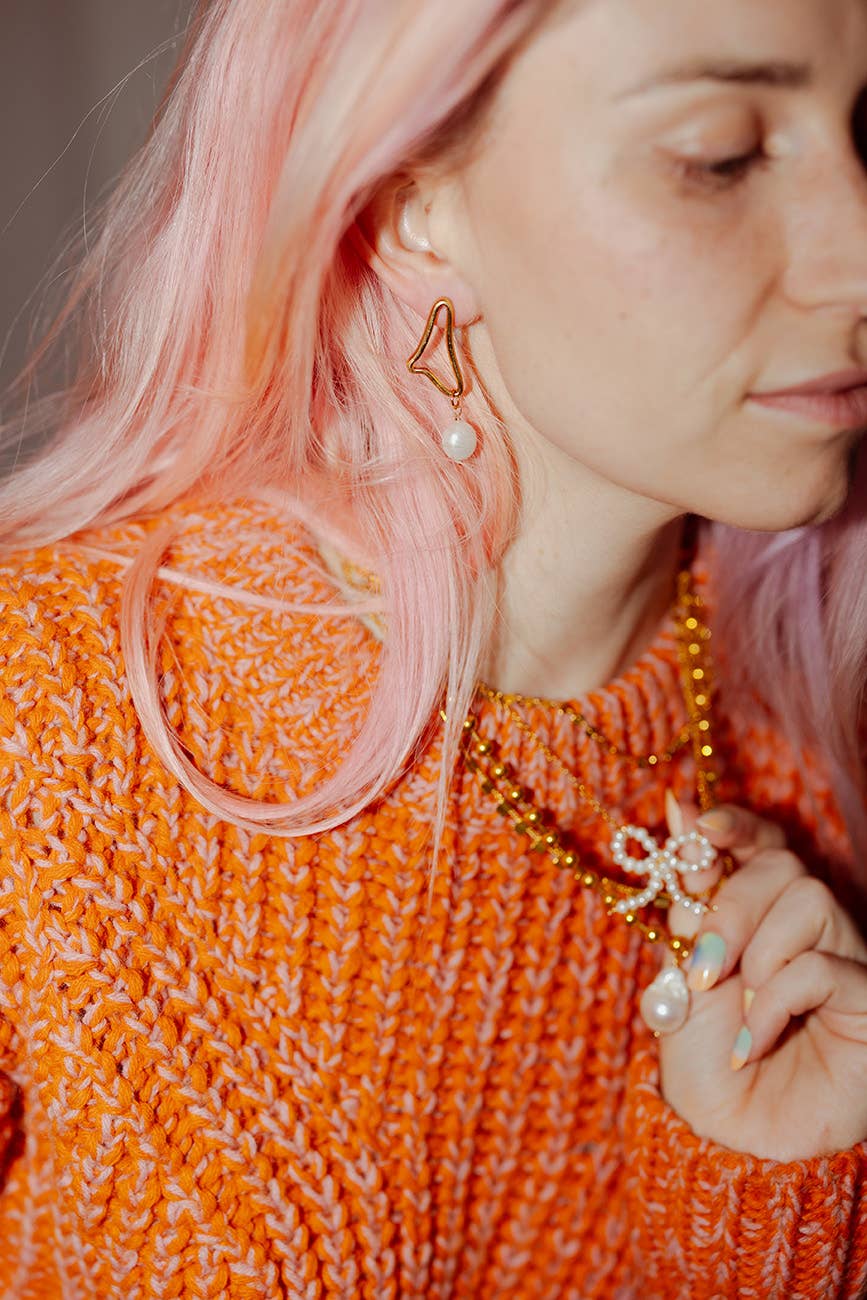 Paulina Otero – Brincos de argola por atacado – Brincos de ondas abstratas5