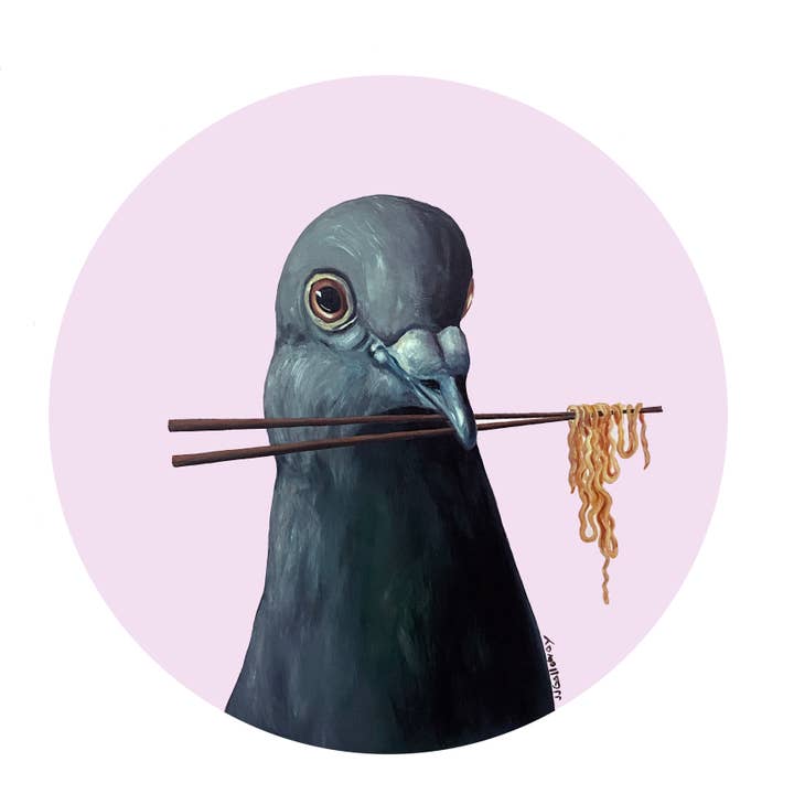 Ramen Pigeon No.16 - Impressão artística por atacado de JJ Galloway
