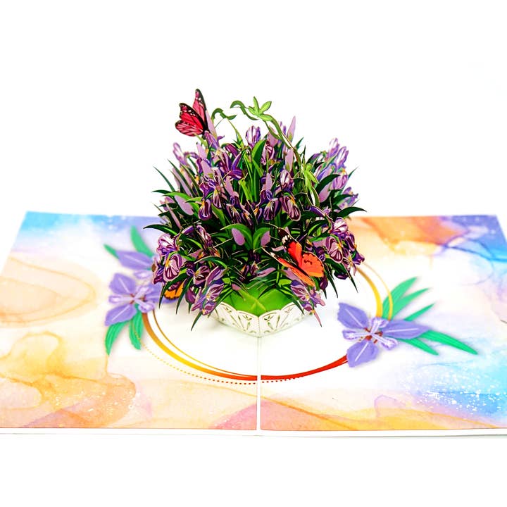 Wonder Paper Art – Großhandel Muttertagskarten – Blumenkorb Pop Up Grußkarte4