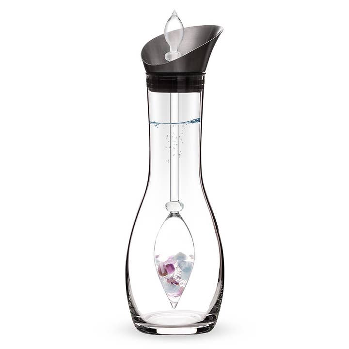 VitaJuwel USA - Wholesale Carafe - Era Crystal Water Carafe | FLOWER OF LIFE (Amethyst, Aquam.)