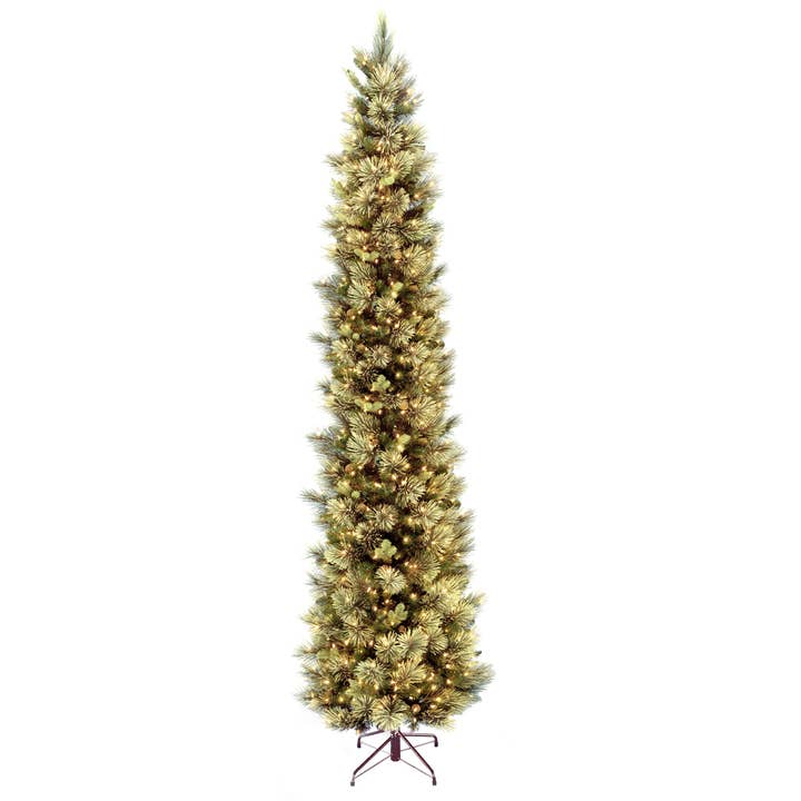 10 ft.Pre-Lit Carolina Pine Slim Tree with Clear Lights, Plug-In for wholesale by National Tree Company