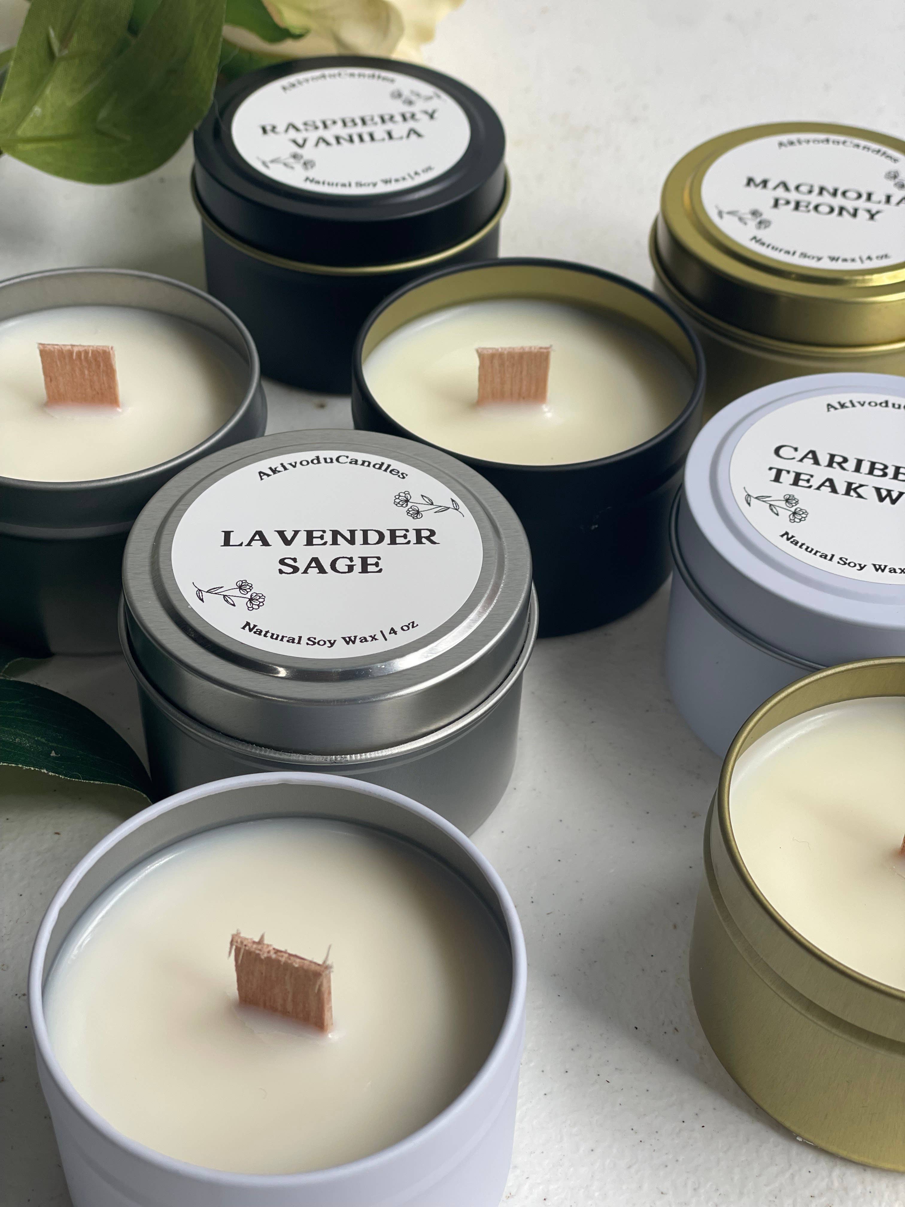 Akivodu Candles – Großhandel Reisekerzen – Holzdochtkerze 113 g – verschiedene Düfte12