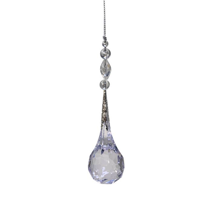 DYNAMIC DAZZLING HANGING CRYSTAL DROP ORNAMENT 5.5" BOX OF 3 for wholesale by David Christopher's Collection