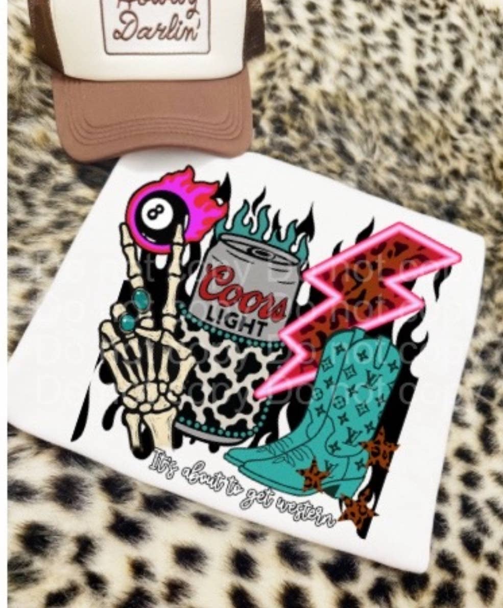 Rustic Rose Western Boutique - Wholesale Screen Printed T-Shirt - Women's - Rad Coors tee