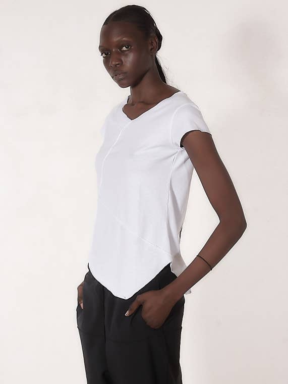 vstl - Wholesale T-Shirt - Women's - Minimal Asymmetric T-shirt - TW721
