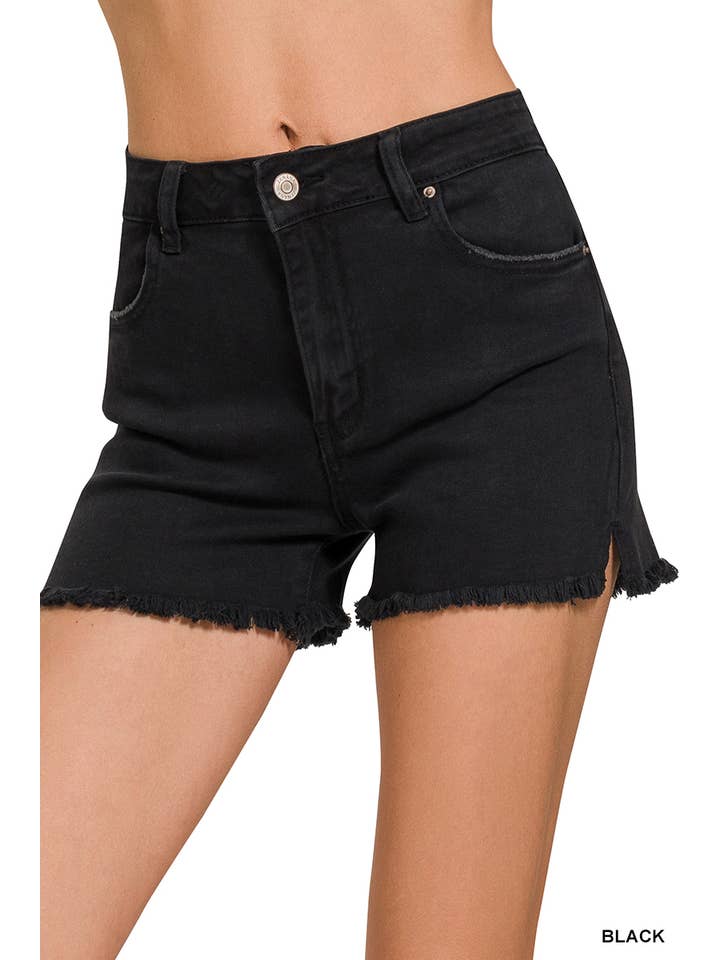 42POPS - Wholesale Shorts - Women's - ",.._ Acid Washed Frayed Cutoff Hem Shorts