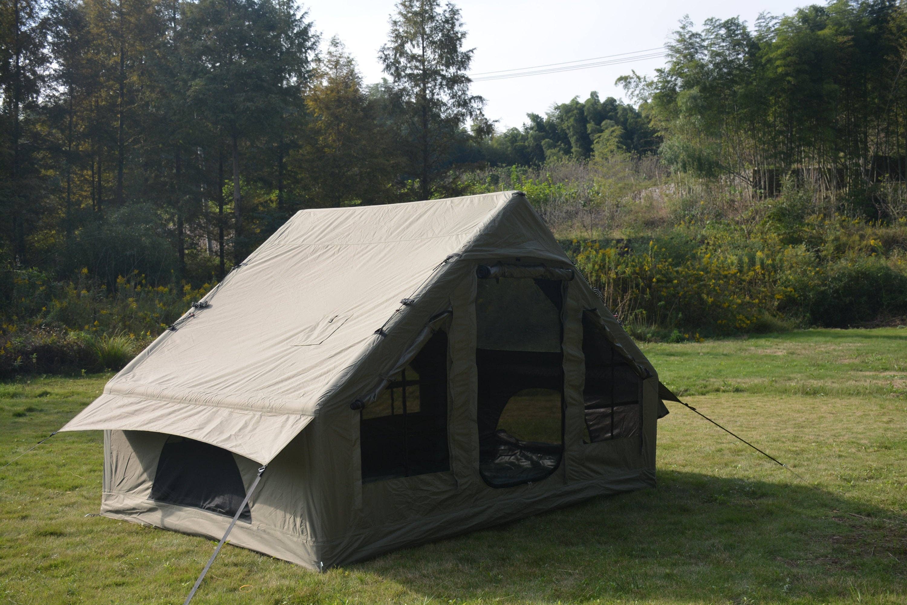 39F Inc. - Wholesale Tent - Inflatable 4–6 Person Camping Tent with Stove Jack Green8