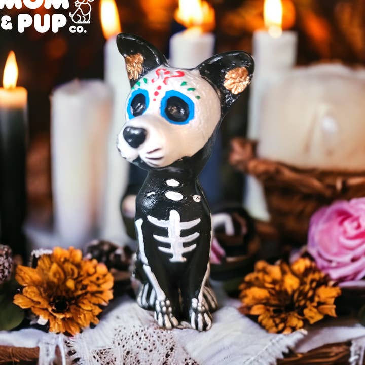 Mom And Pup Co. - Wholesale Decorative Figurine - Sugar Skull Dogs and Cats - Day of the Death Figurine, Altar4