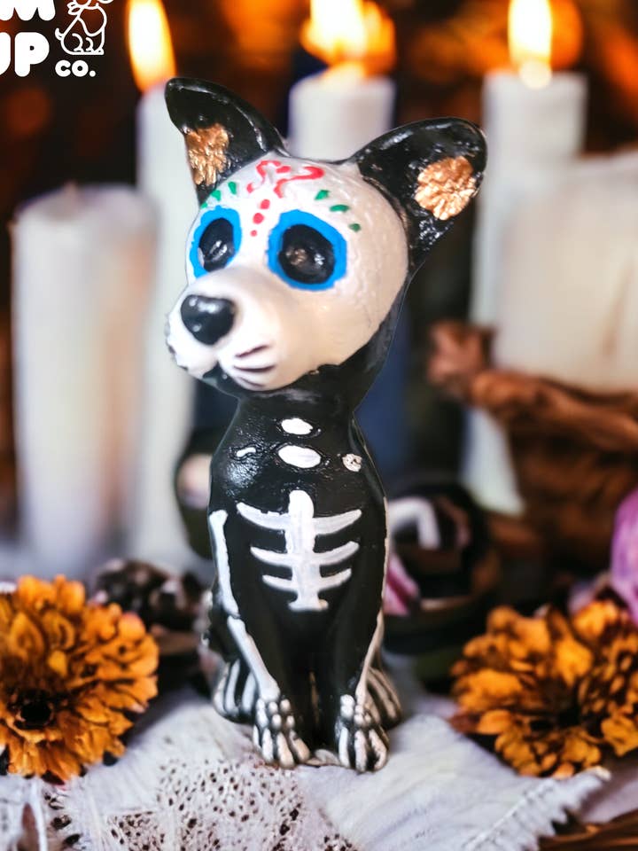 Chiens et chats Sugar Skull - Figurine du jour de la mort, autel pour la vente par Mom And Pup Co.