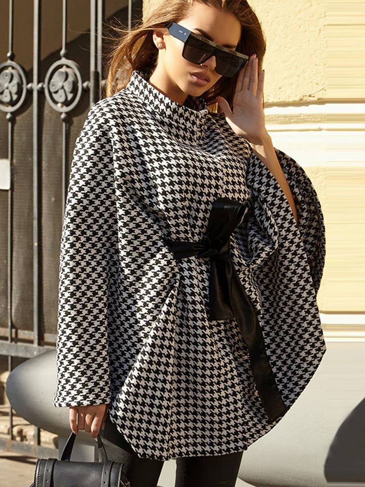 Houndstooth Tie Waist Trench Coat and other Purchase Wholesale houndstooth coat. Free Returns & Net 60 Terms on Faire trending on Faire.