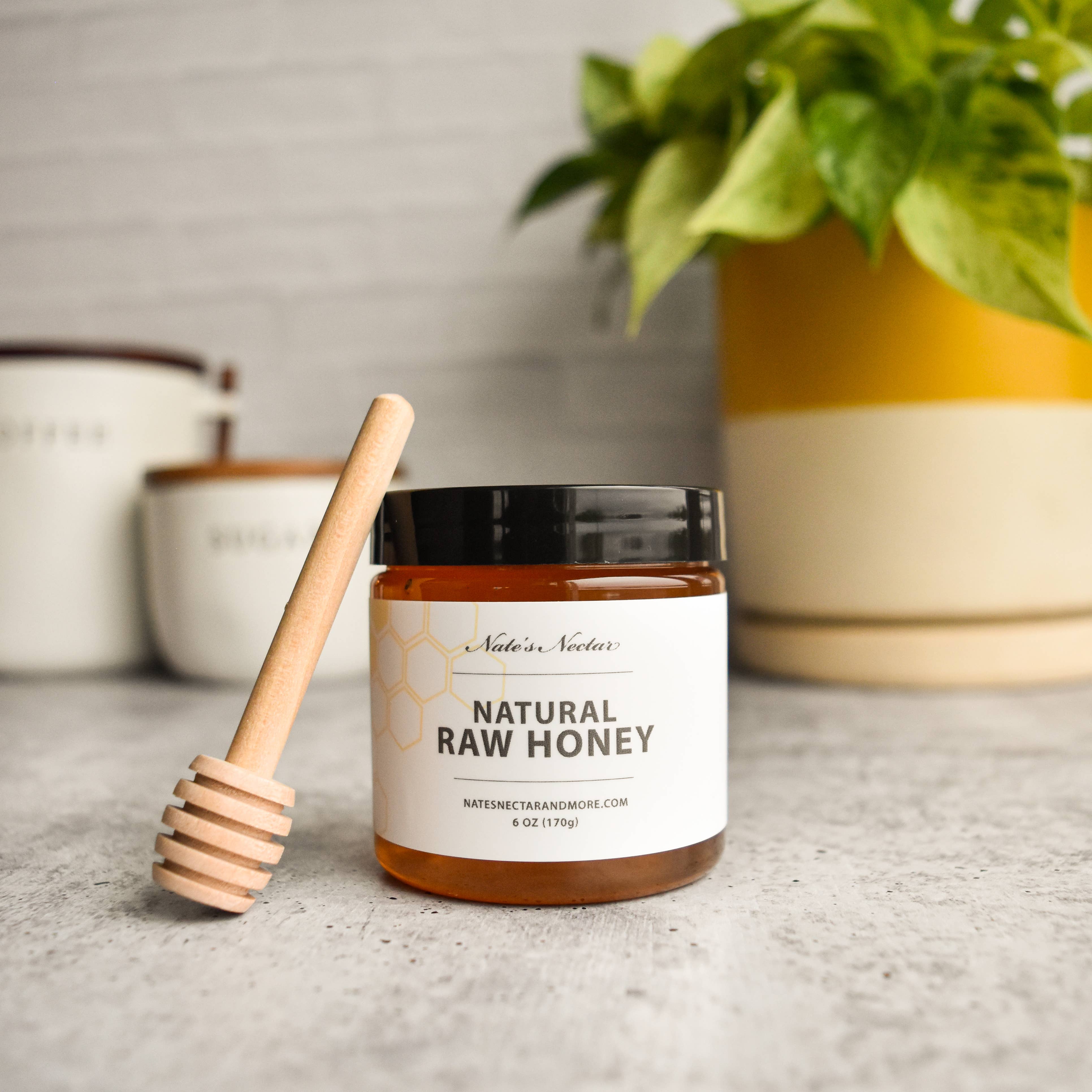 Nate's Nectar - Wholesale Honey - Natural Raw Honey, 6 oz Jar, 12 Pack5
