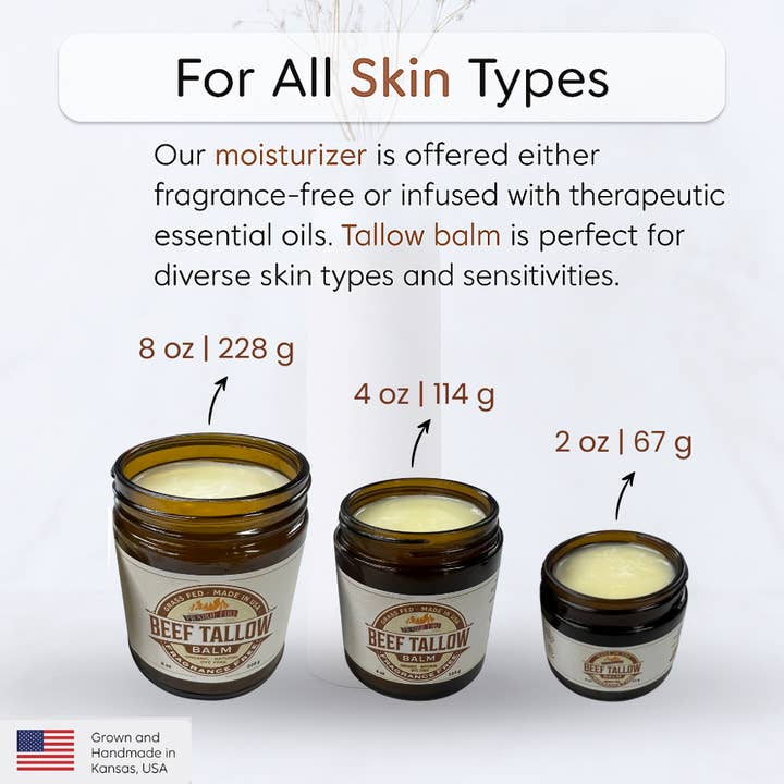 VIAI Beauty - Wholesale Body Balm/Butter - Grass Fed Beef Tallow Balm - 2 oz - Grown and Made in USA - Organic Grass Fed and Finished Tallow - Moisturizing Skin Care6