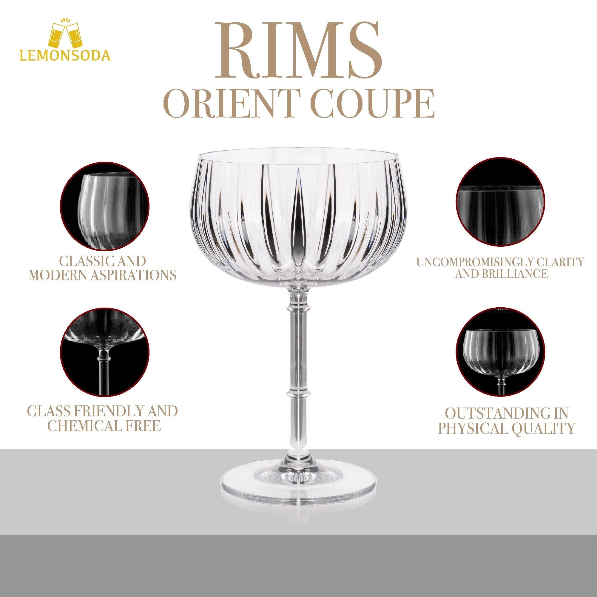 Lemonsoda - Wholesale Wine Glass - Rims Orient-Coupe Wine Glasses -  (355 mL / 12 fl. oz) (1pc)6