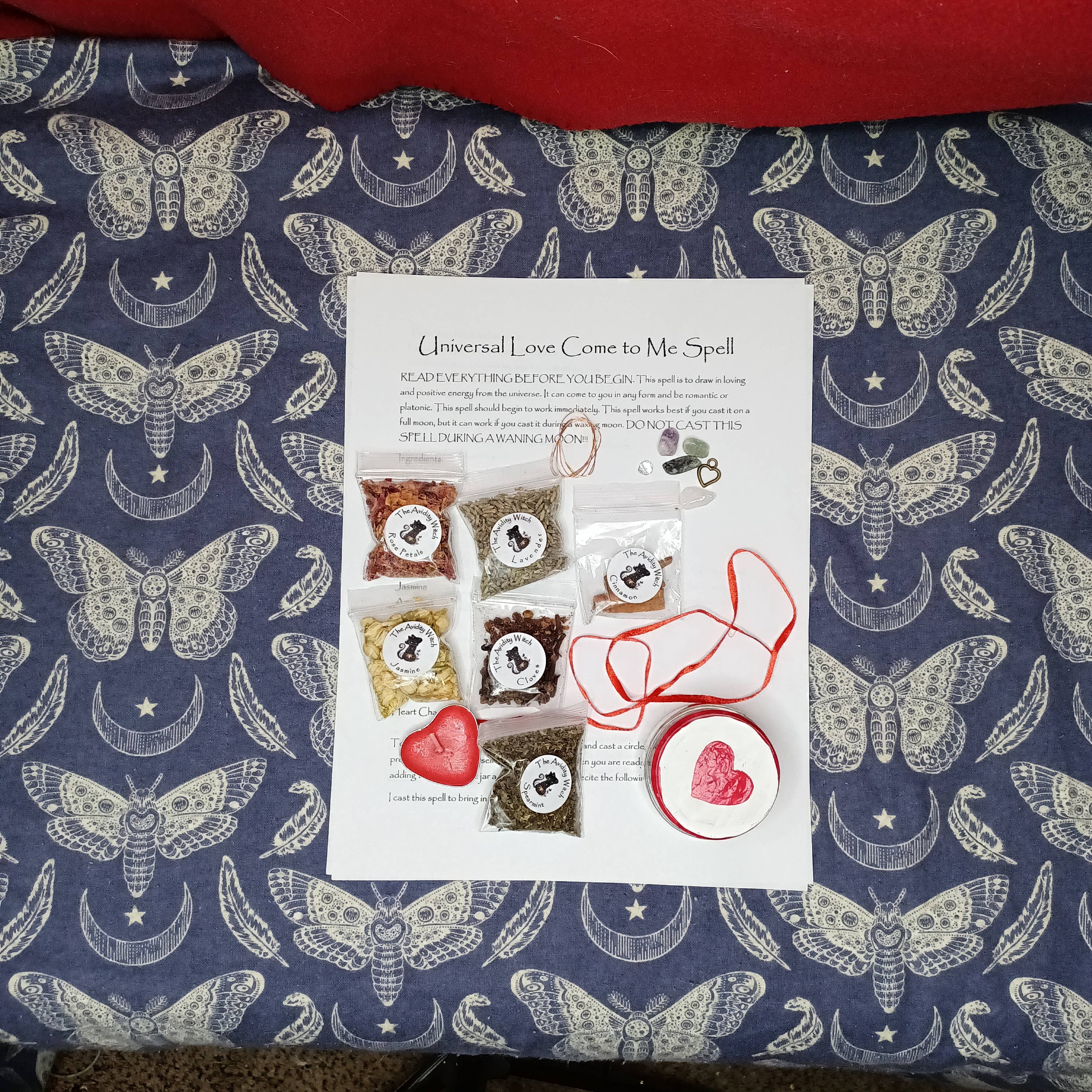 The Avidity Witch - Wholesale Meditation Supplies - Universal Love Come to Me Spell Kit9