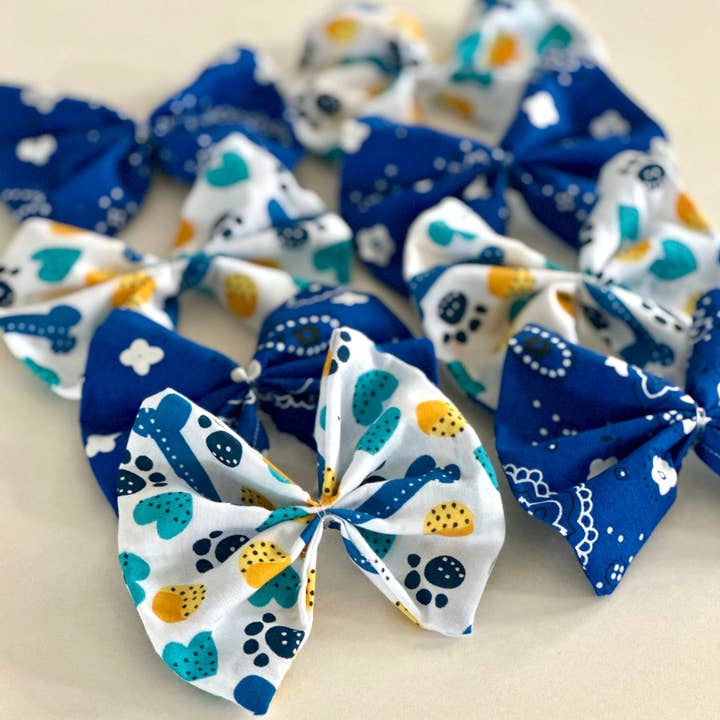Dog Bones & Paws Grooming Bows for wholesale by Happy Tails Outfitters