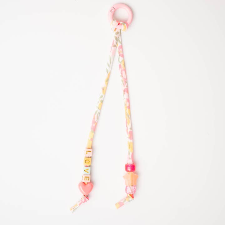 Gri-Gri cabas Liberty Lemon curd LOVE en mooie parels voor wholesale door Le Petit Lien de Paris