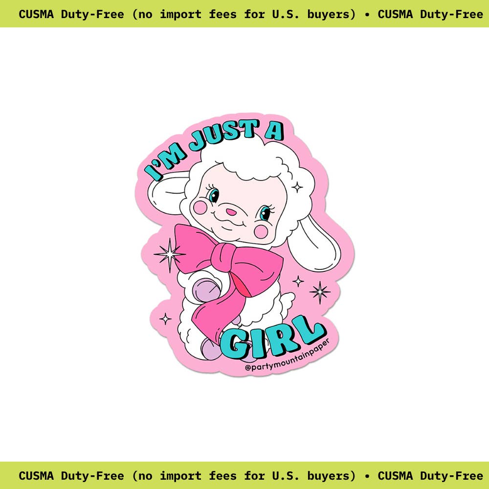 Party Mountain Paper co. - Wholesale Phone & Laptop Stickers - I'm Just a Girl Sticker