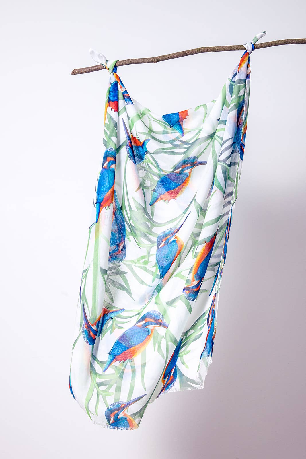 Taylor Hill Scarves & Co - Vendita all'ingrosso Sciarpa - Donna - AGCS1009: Bianco: Sciarpa Kingfisher Bird7