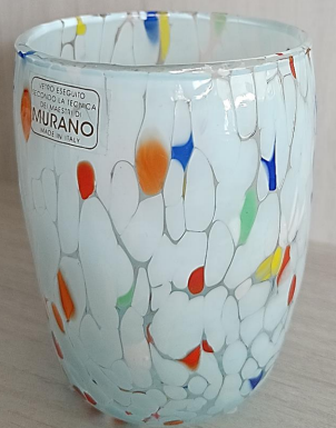 Alice Sturzinger LLC - Wholesale Drinking Glass/Cup - Venezia Murano Glass Cup- Assorted Color Opt1
