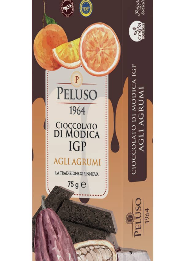 CHOCOLATE OF MODICA IGP WITH CITRUS for wholesale by DOLCI PELUSO SRL