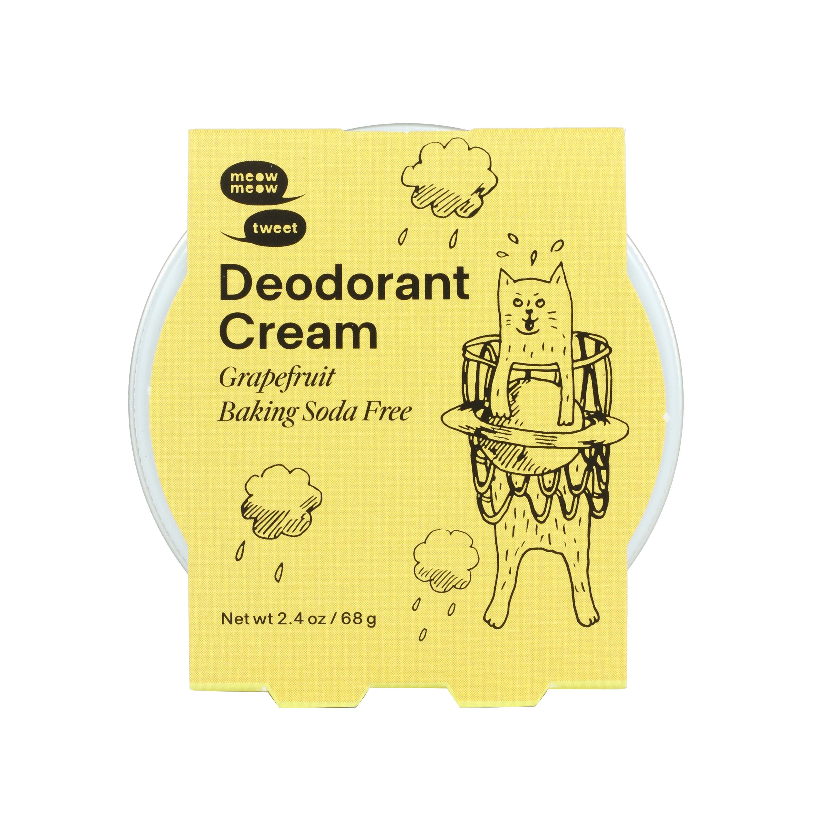 Meow Meow Tweet – wholesale Deodorant – Unisex – Grapefruit Baking Soda Free Deodorant Cream